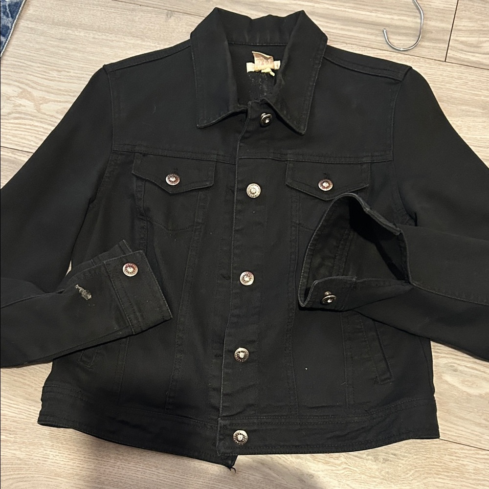 Papaya Black Jean Jacket